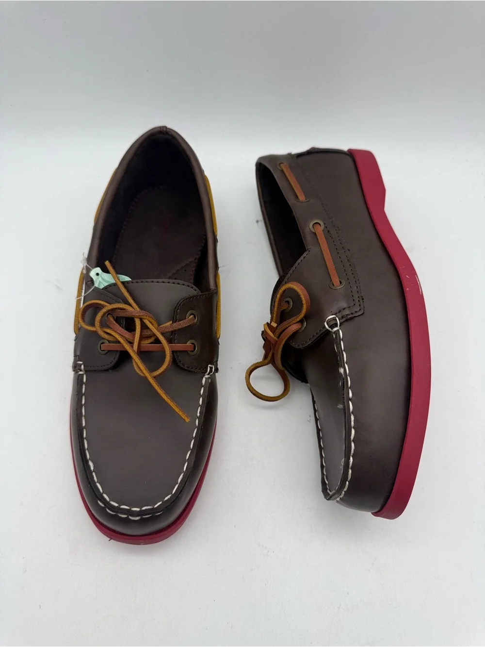 BRAND NEW Sonoma Harper Brown Boat Shoes Red Soles Size 9